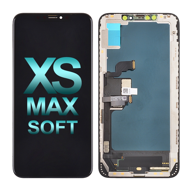 Premium Soft OLED Screen Digitizer Assembly with Frame for iPhone XS Max (Aftermarket Plus) - Black