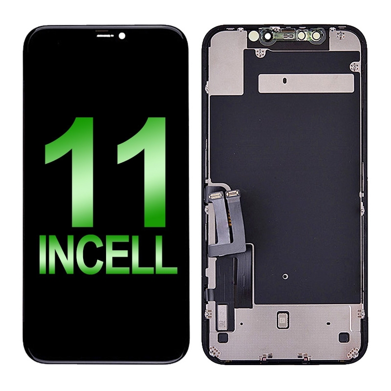 LCD Screen Digitizer Assembly with Portable IC and Back Plate for iPhone 11 (Incell/ COF) - Black