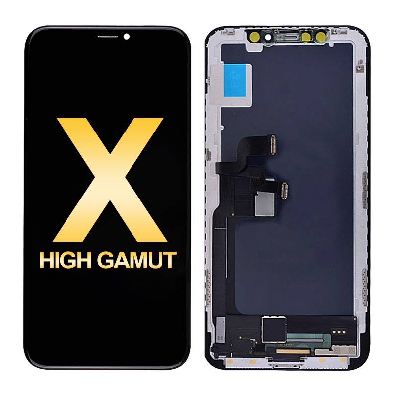 LCD Screen Digitizer Assembly for iPhone X (High Gamut/ Aftermarket Plus) - Black