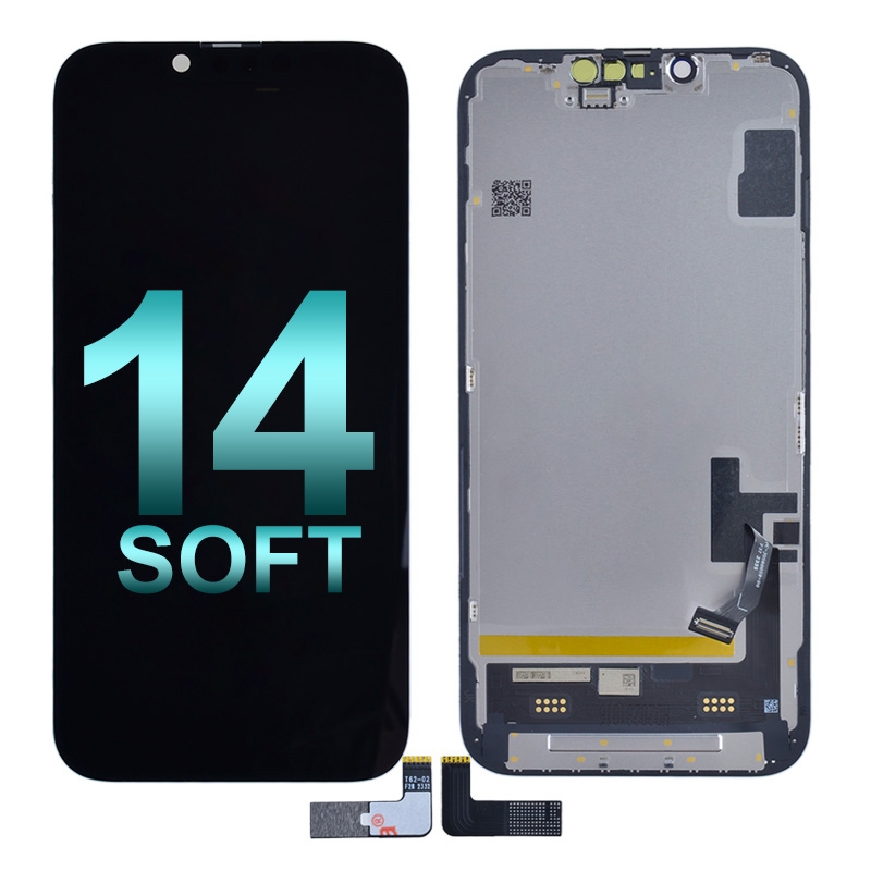 Premium Soft OLED Screen Digitizer Assembly with Portable IC for iPhone 14 (Aftermarket Plus) - Black