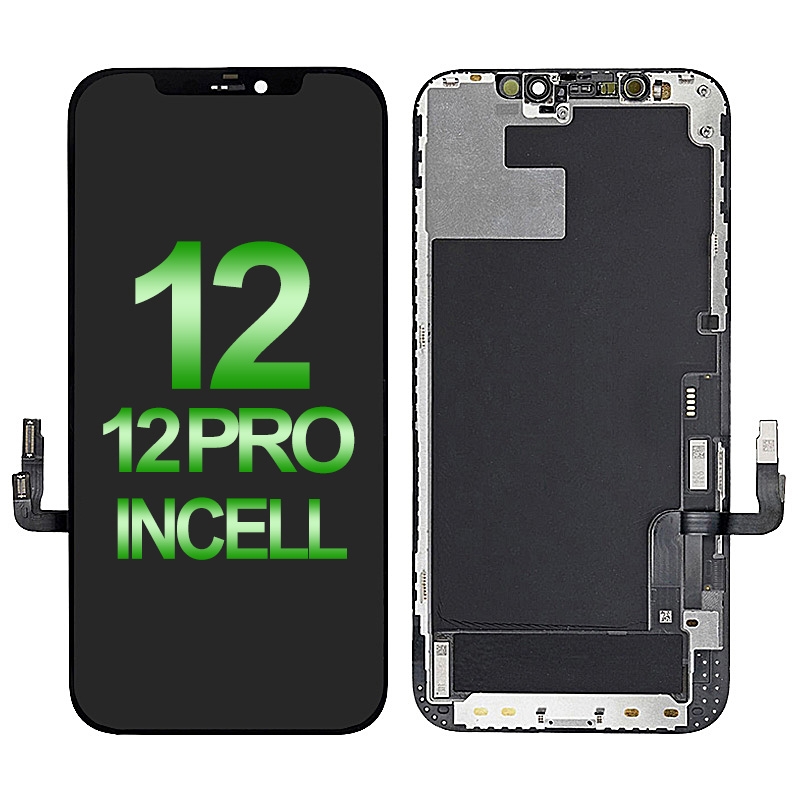 LCD Screen Digitizer Assembly With Frame for iPhone 12/ 12 Pro (COF Incell) - Black