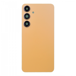  Back Cover with Camera Glass Lens and Adhesive Tape for Samsung Galaxy S24 Plus 5G S926 (for SAMSUNG) - Sandstone Orange