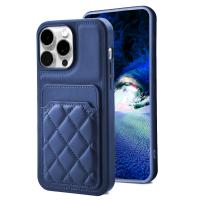  TPU Case with Leather and Card Holder for iPhone 15 Pro Max - Blue