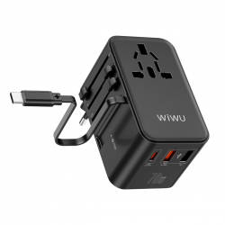  WiWU 70W GaN Charger (Universal Adapter) -  Black