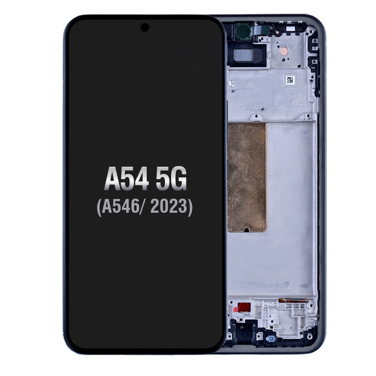 OLED Screen Digitizer Assembly Replacement with Frame for Samsung Galaxy A54 5G A546 (Premium) (for America Version)- Awesome Graphite