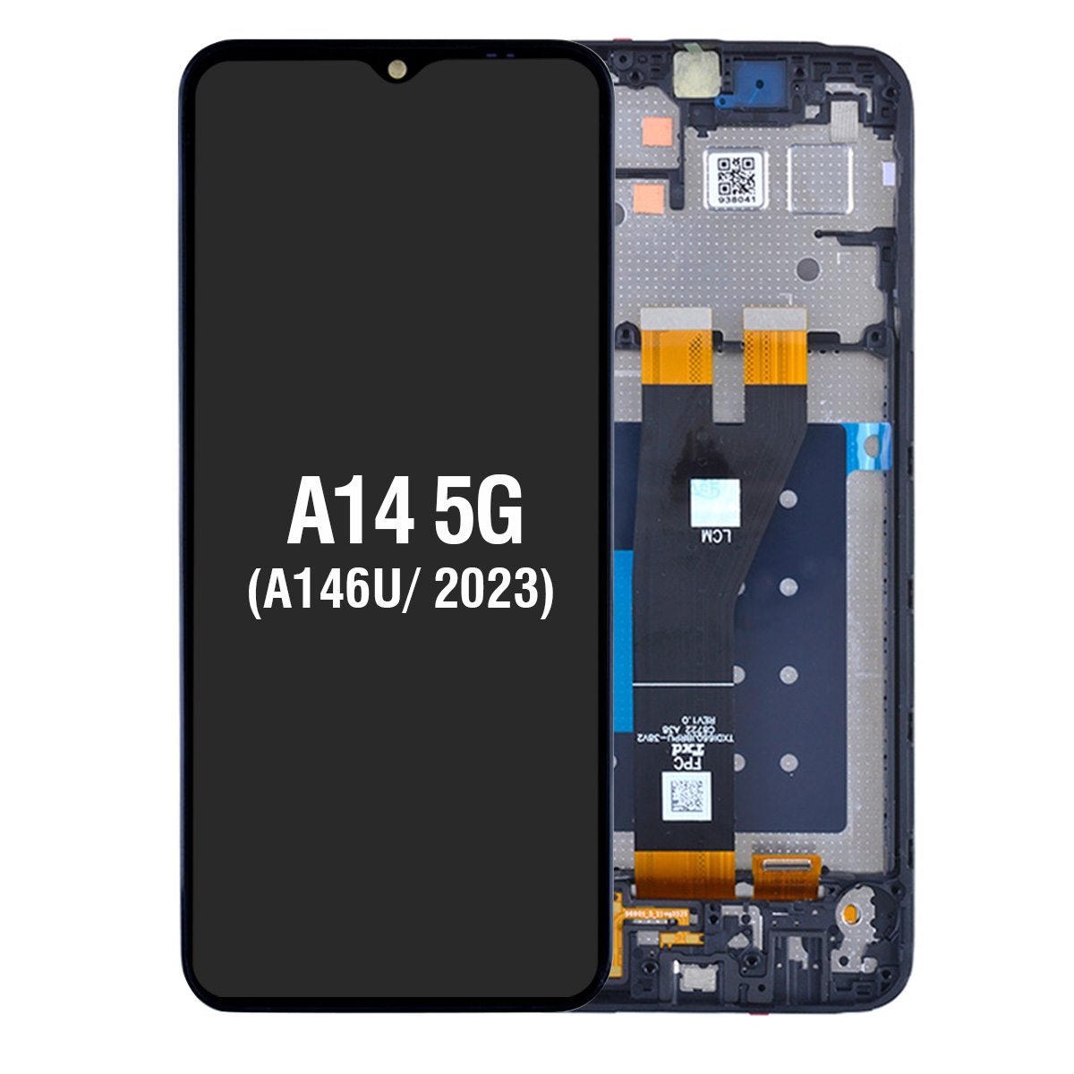 LCD Screen Digitizer Assembly Replacement  with Frame for Samsung Galaxy A14 5G A146 (Premium) (for America Version)- Black