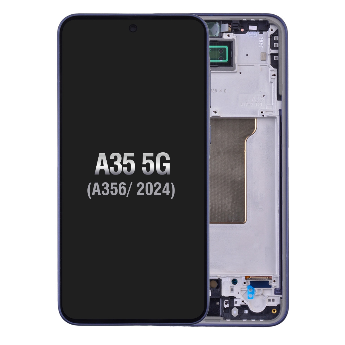 OLED Screen Digitizer Assembly with Frame for Samsung Galaxy A35 5G A356 (Premium) - Awesome Navy