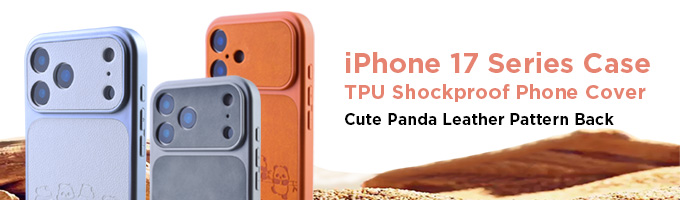 Cute Panda Leather Pattern Back