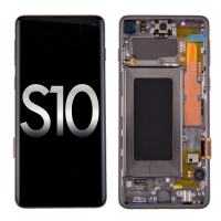  OLED Screen Digitizer with Frame Replacement for Samsung Galaxy S10 G973 (Premium) - Prism Black