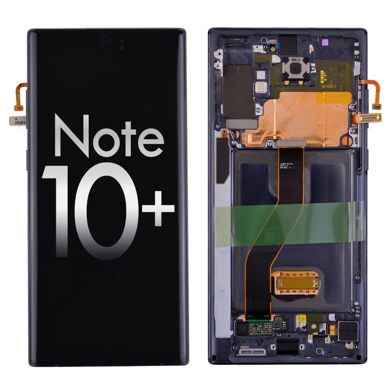 OLED Screen Digitizer with Frame Replacement for Samsung Galaxy Note 10 Plus N975 (Premium) - Aura Black