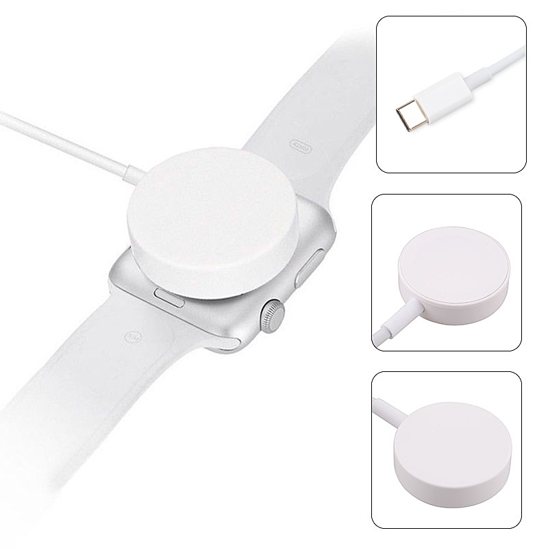 33ft USB C Apple Watch Charger Magnetic Fast Charging Cable iWatch Charger Portable Snap-on High-Speed Cord Compatible with Series Ultra/9/8/7/6/SE/SE2/5/4/3/2,Magnetic, USB C Interface, 1m Data Cord- White
