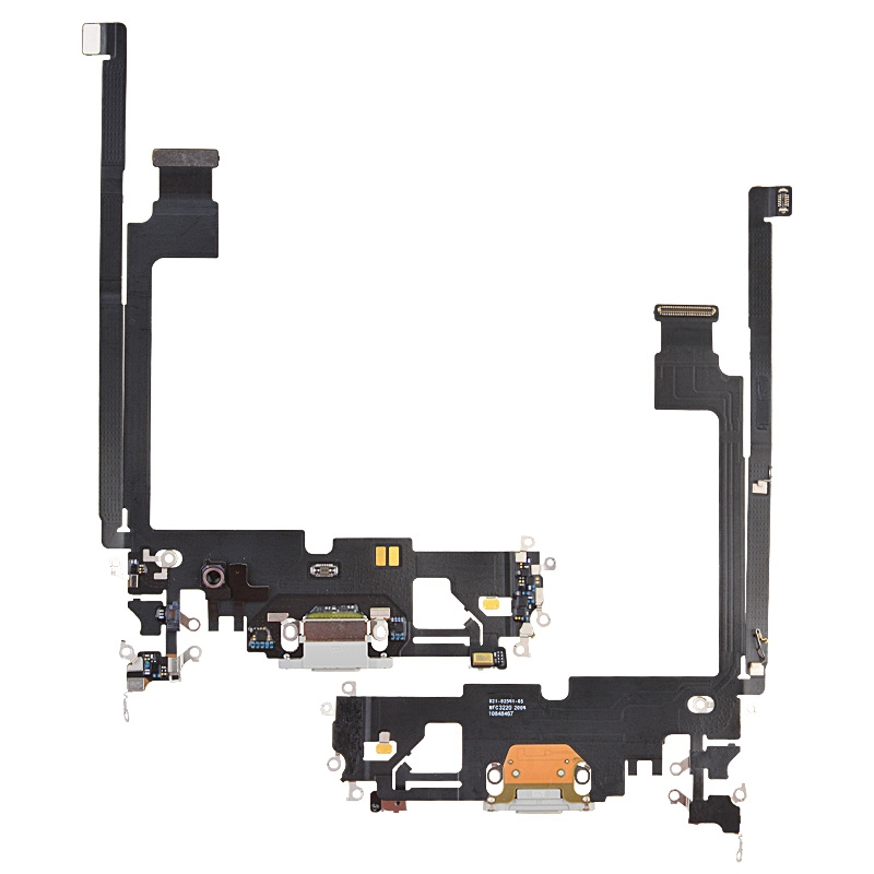 Charging Port with Flex Cable for iPhone 12 Pro Max (High Quality) - Silver