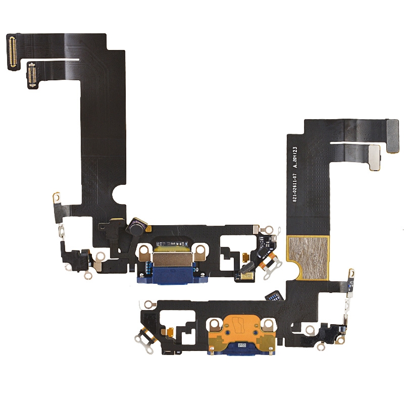 Charging Port with Flex Cable for iPhone 12 mini (High Quality) - Blue