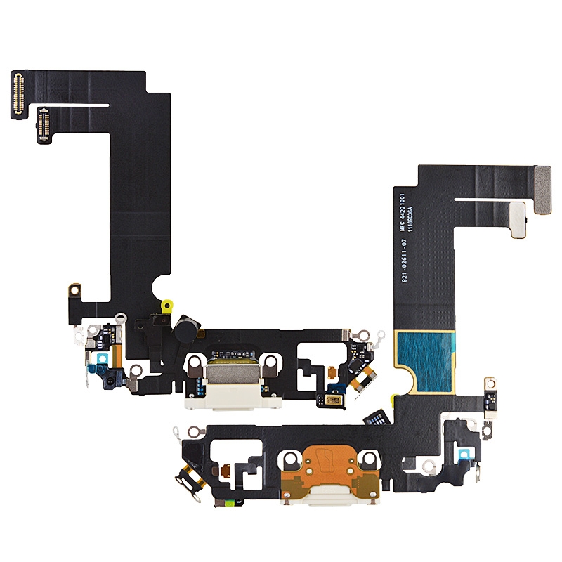 Charging Port with Flex Cable for iPhone 12 mini (High Quality) - White