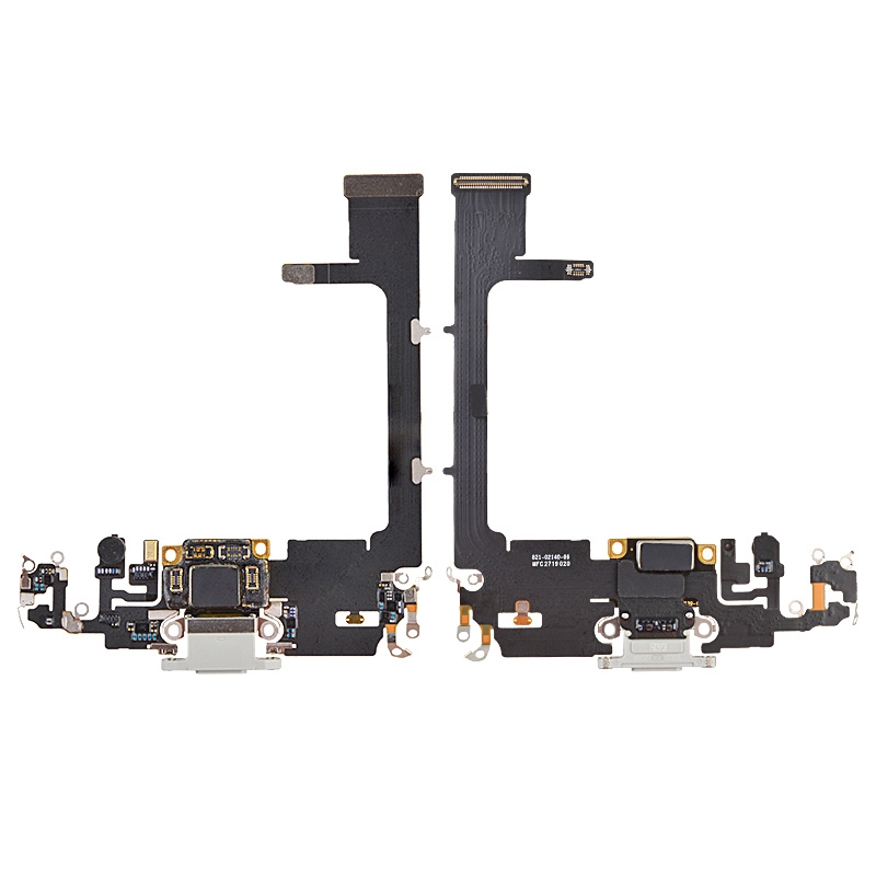 Charging Port Flex Cable with Interconnect Board for iPhone 11 Pro (High Quality) - Silver