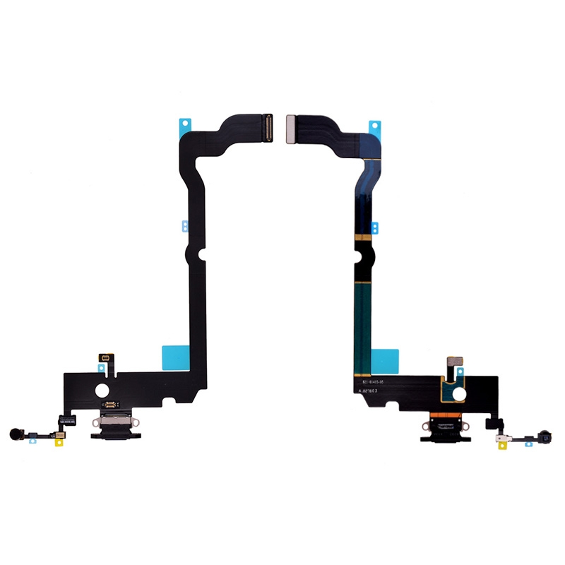 Charging Port with Flex Cable for iPhone XS Max (High Quality) - Black