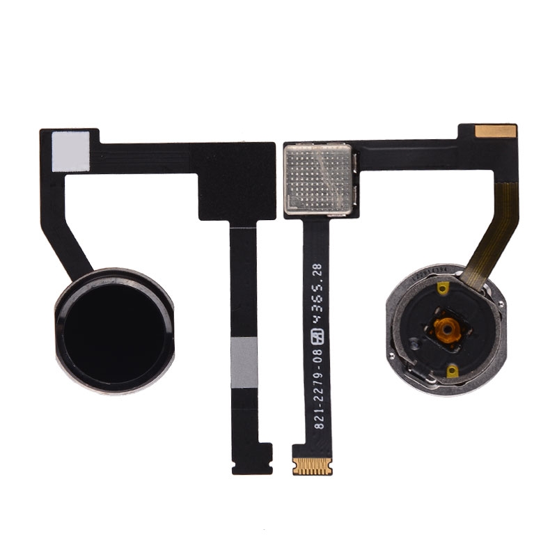 Home Button with Flex Cable Ribbon and Home Button Connector for iPad mini 4 - Black