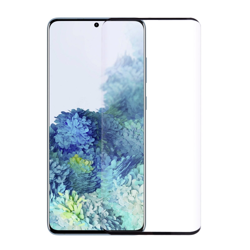 Full Curved Tempered Glass Screen Protector for Samsung Galaxy S20 Plus G985/ S20 Plus 5G G986 - Black(Retail Packaging)