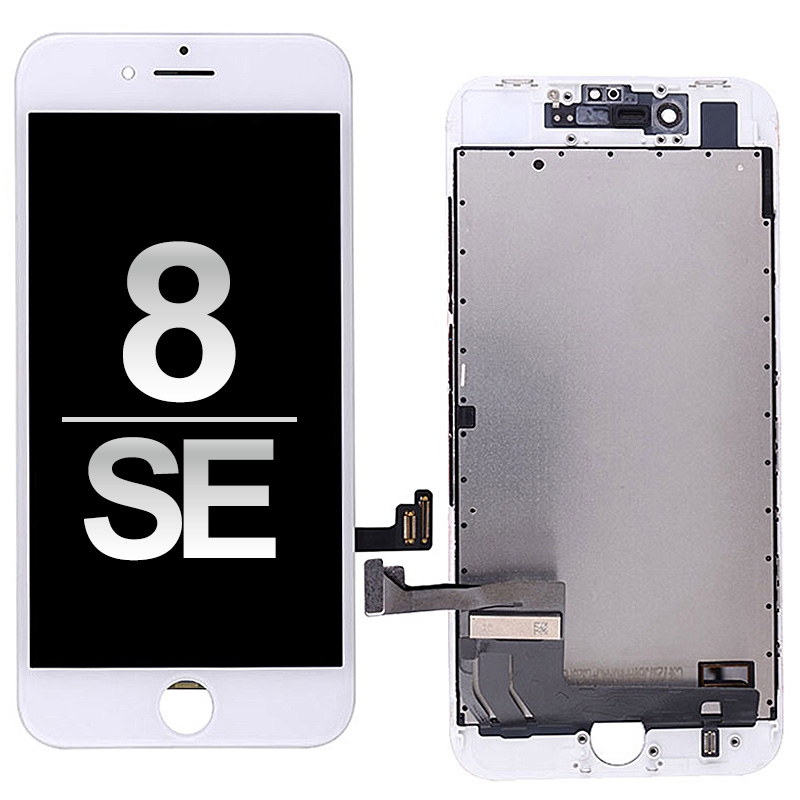 LCD Screen Display with Touch Digitizer and Back Plate for iPhone 8/ SE (2020)(High Quality) - White