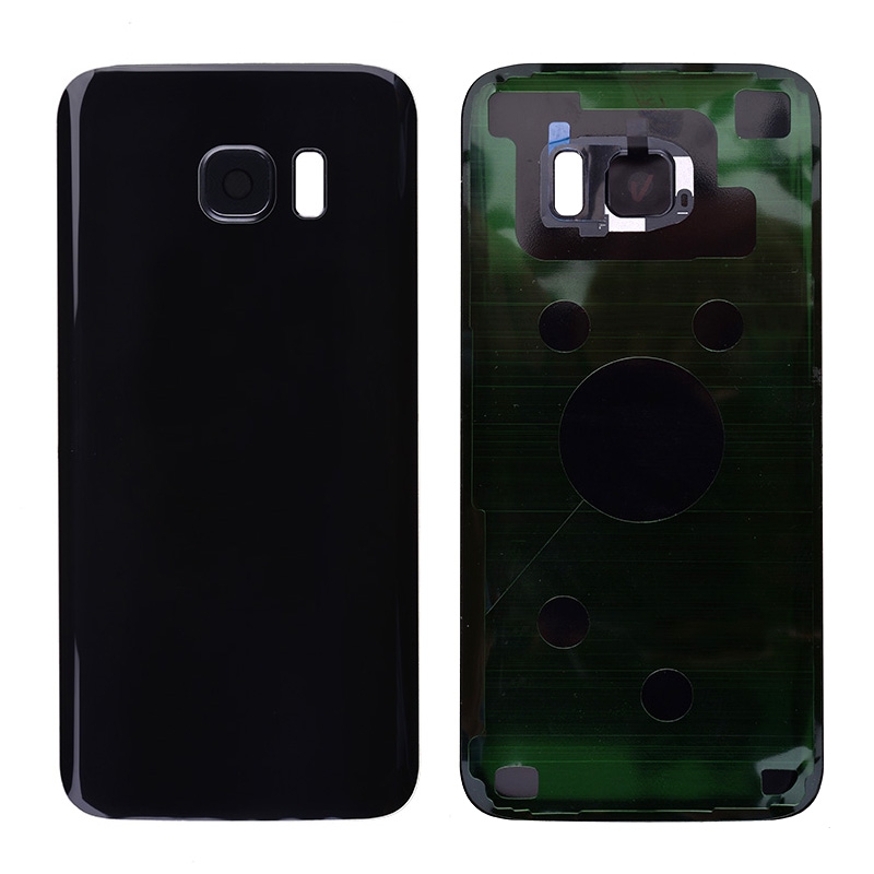 Back Cover with Camera Glass Lens and Adhesive Tape for Samsung Galaxy S7 Edge G935(for SAMSUNG and Galaxy S7 edge) - Black