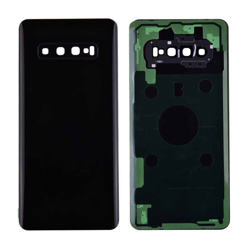 Back Cover with Camera Glass Lens and Adhesive Tape for Samsung Galaxy S10 Plus G975(for SAMSUNG and Galaxy S10+) - Prism Black