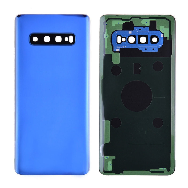 Back Cover with Camera Glass Lens and Adhesive Tape for Samsung Galaxy S10 Plus G975(for SAMSUNG and Galaxy S10+) - Blue