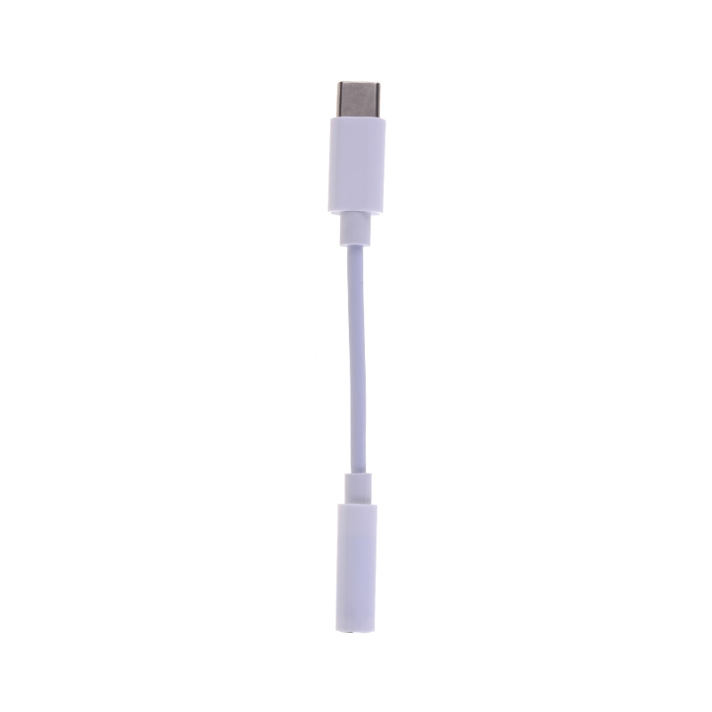 Type-C to 3.5mm Headphone Audio Jack Connector Cable - White