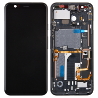  OLED Screen Display with Touch Digitizer Panel and Frame for Google Pixel 4(Black Frame) - Black