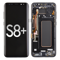  OLED Screen Digitizer with Frame Replacement for Samsung Galaxy S8 Plus G955 (Aftermarket)(1:1 Size) - Midnight Black