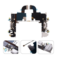  Charging Port with Flex Cable, Headphone Jack and Microphone for iPhone 6S (High Quality) - White