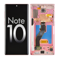  OLED Screen Digitizer with Frame Replacement for Samsung Galaxy Note 10 N970 (Premium) - Aura Pink