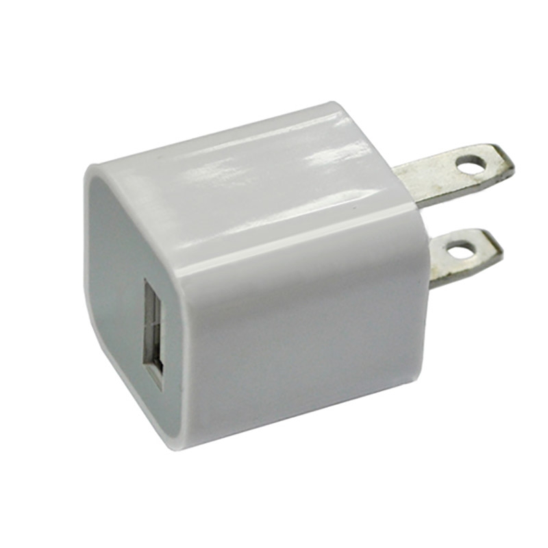 Mini USB Wall Charger for Mobile Phone - White