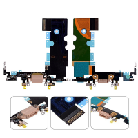  Charging Port with Flex Cable and Mic for iPhone 8/ SE (2020)(High Quality) - Gold