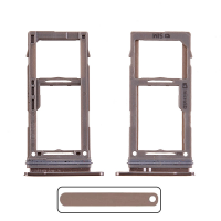  Sim Card Tray and MicroSD Card Tray for Samsung Galaxy S10 G973/ S10 Plus G975/ S10e G970 - Gold
