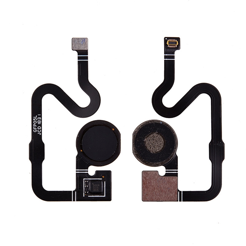 Home Button with Flex Cable,Connector and Fingerprint Scanner Sensor for Google Pixel 3a - Black