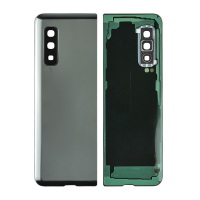  Back Cover with Camera Glass Lens and Adhesive Tape for Samsung Galaxy Fold F900U - Space Silver