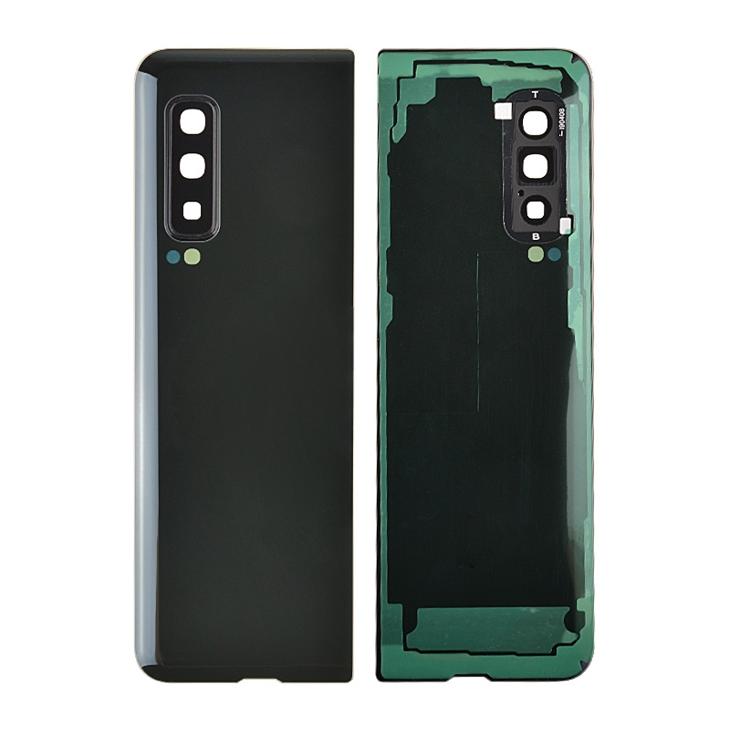 Back Cover with Camera Glass Lens and Adhesive Tape for Samsung Galaxy Fold F900U - Cosmos Black