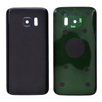  Back Cover with Camera Glass Lens and Adhesive Tape for Samsung Galaxy S7 G930(for SAMSUNG and Galaxy S7) - Black