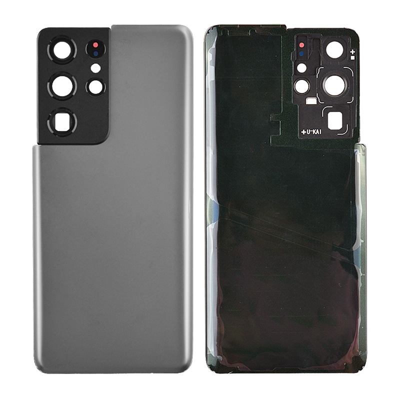 Back Cover with Camera Glass Lens and Adhesive Tape for Samsung Galaxy S21 Ultra 5G G998 (for SAMSUNG) - Phantom Titanium