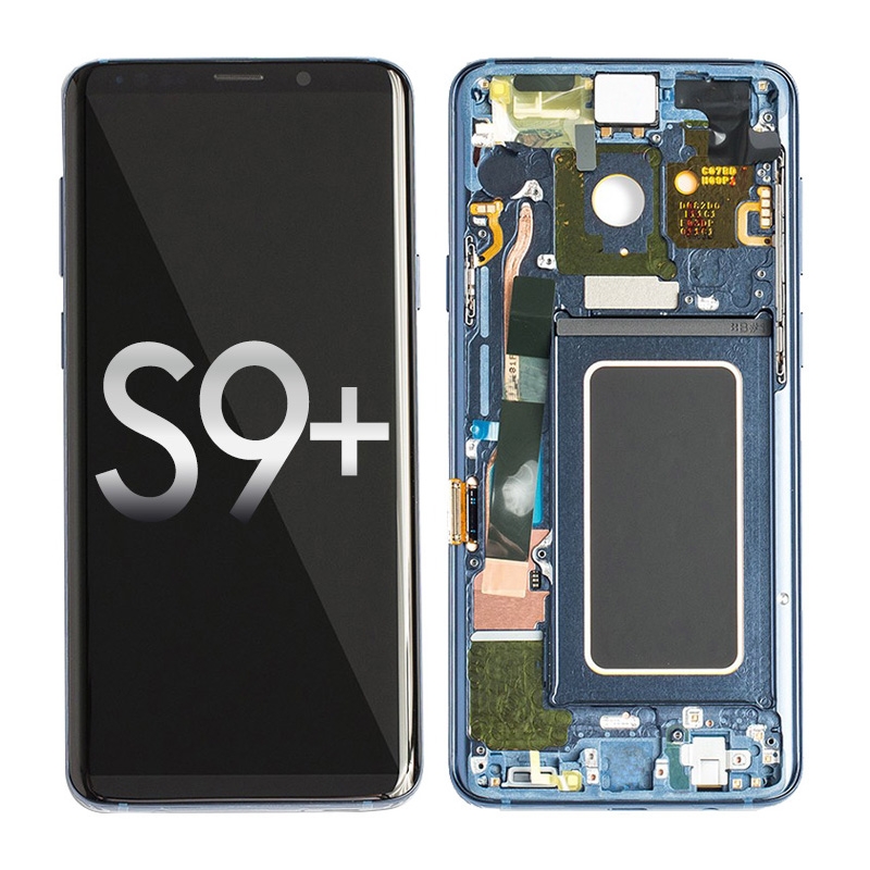 OLED Screen Digitizer with Frame Replacement for Samsung Galaxy S9 Plus G965 (Premium) - Blue