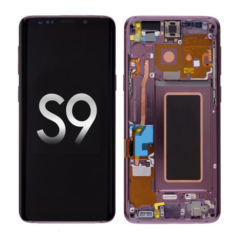 OLED Screen Digitizer with Frame Replacement for Samsung Galaxy S9 G960 (Premium) - Lilac Purple