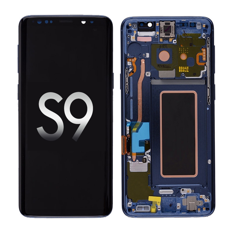 OLED Screen Digitizer with Frame Replacement for Samsung Galaxy S9 G960 (Premium) - Blue