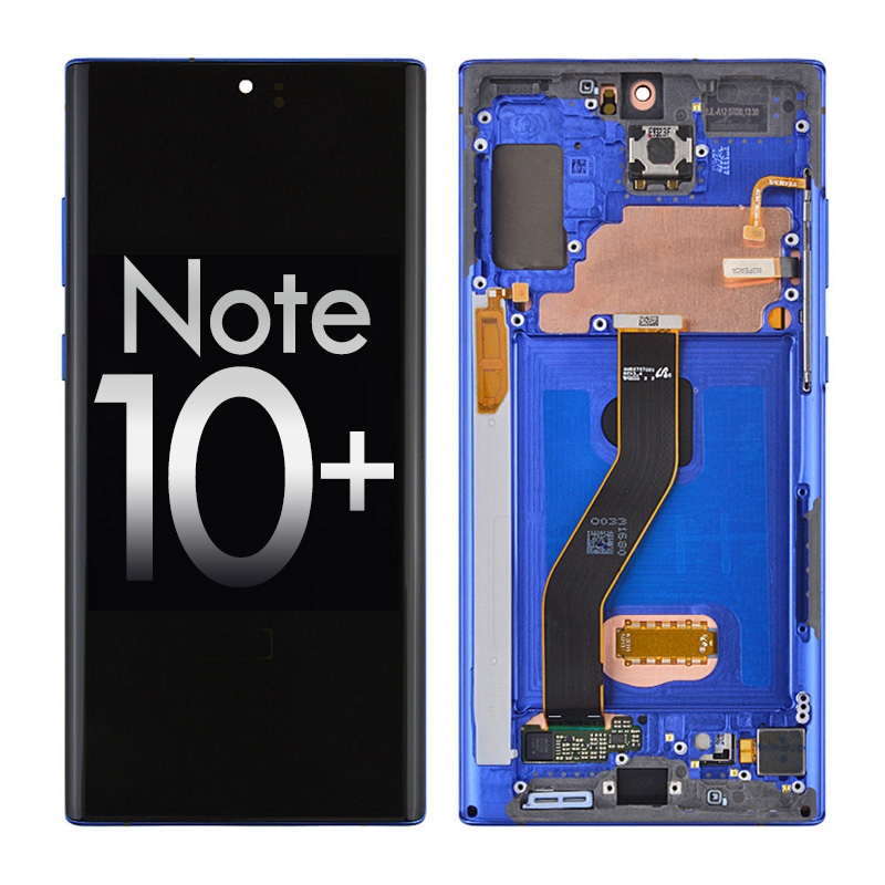 OLED Screen Digitizer with Frame Replacement for Samsung Galaxy Note 10 Plus N975 (Premium) - Aura Blue