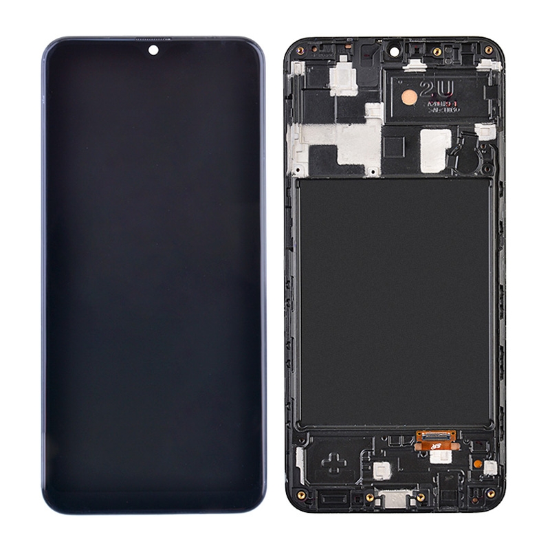 LCD Screen Digitizer Assembly With Frame for Samsung Galaxy A20 2019 A205 (Incell) - Black