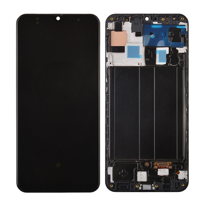 OLED Screen Digitizer Assembly With Frame for Samsung Galaxy A50 (2019) A505U (for America Version) - Black