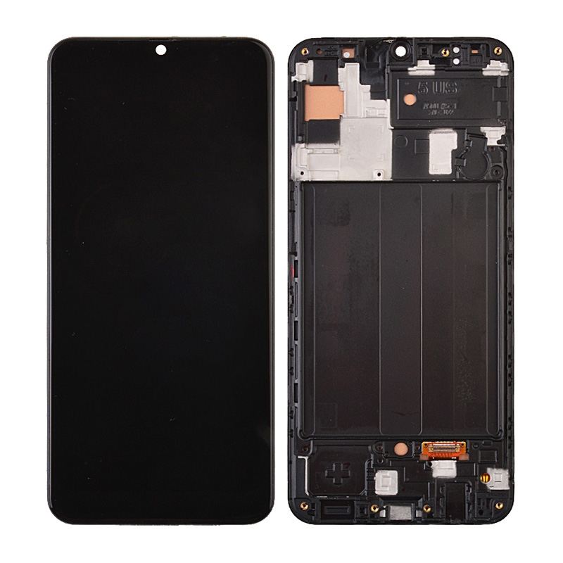 LCD Screen Digitizer Assembly With Frame for Samsung Galaxy A50 (2019) A505U (for America Version) - Black (Incell)