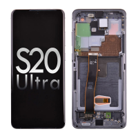  OLED Screen Digitizer with Frame Replacement for Samsung Galaxy S20 Ultra G988B/ S20 Ultra 5G G988U (Premium) - Cosmic Gray