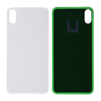  Back Glass Cover with Adhesive for iPhone XS Max - White(No Logo/ Big Hole)