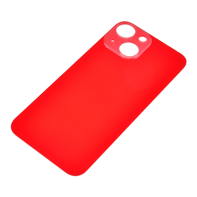 Back Glass Cover with Adhesive for iPhone 13 mini Red(No Logo/ Big