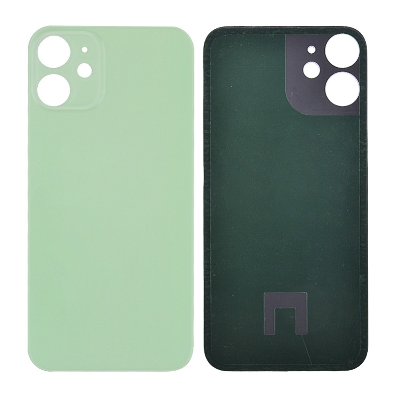 Back Glass Cover with Adhesive for iPhone 12 - Green(No Logo/ Big Hole)